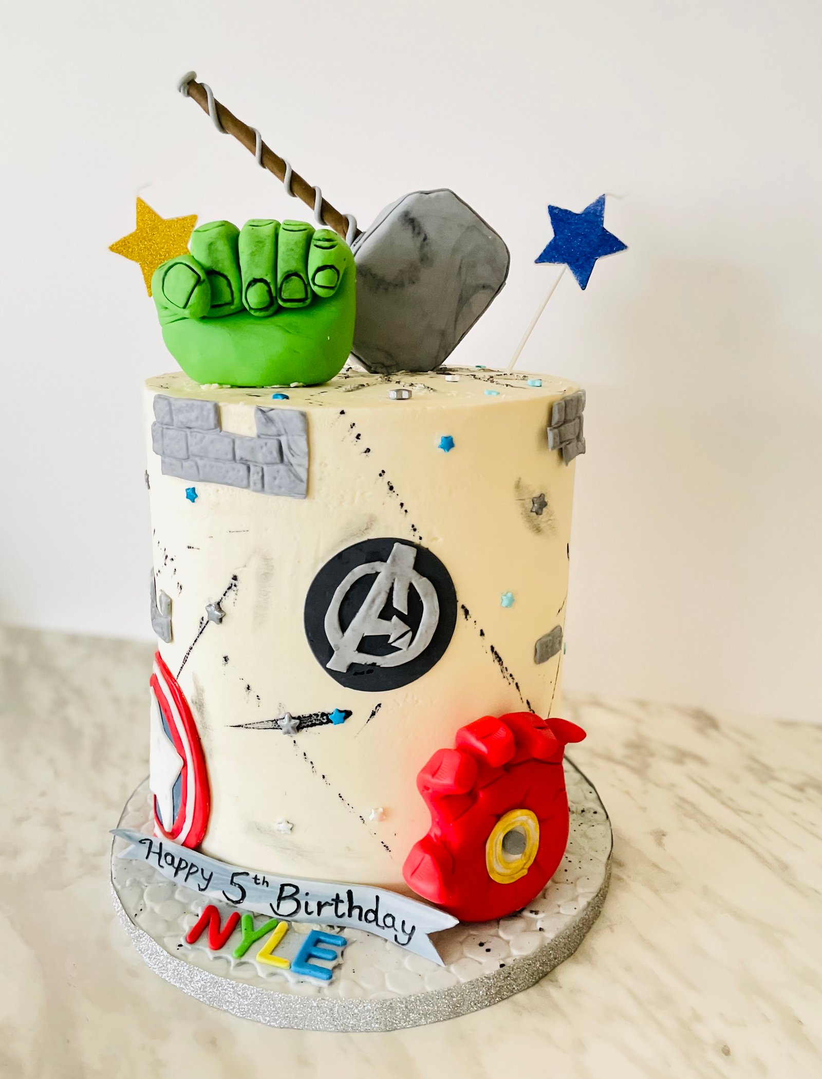 Avengers birthday cake