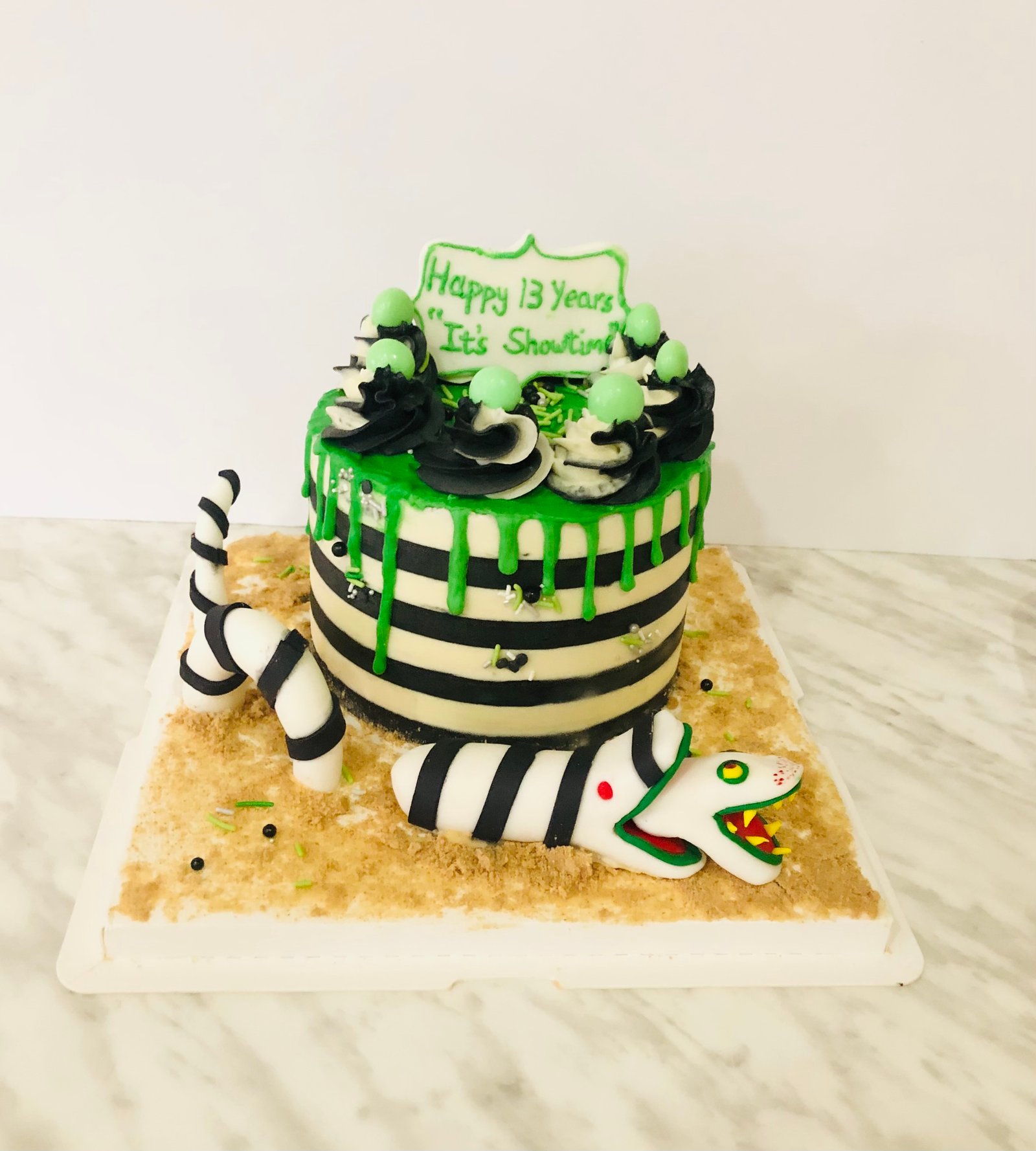 Beetlejuice anniversary cake