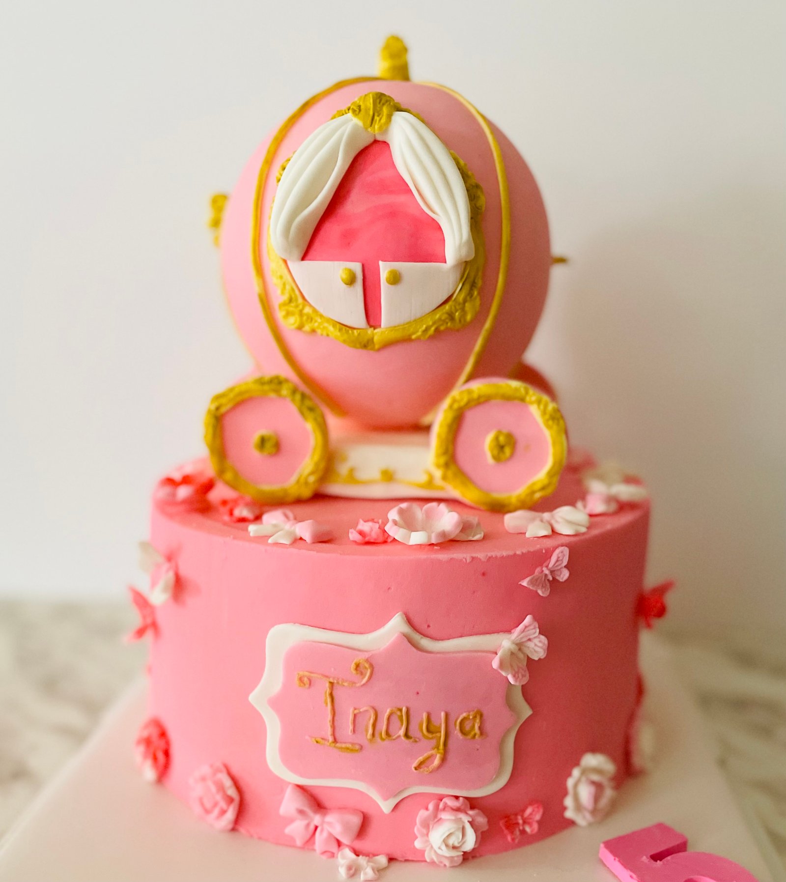 Princess carriage birthday cake