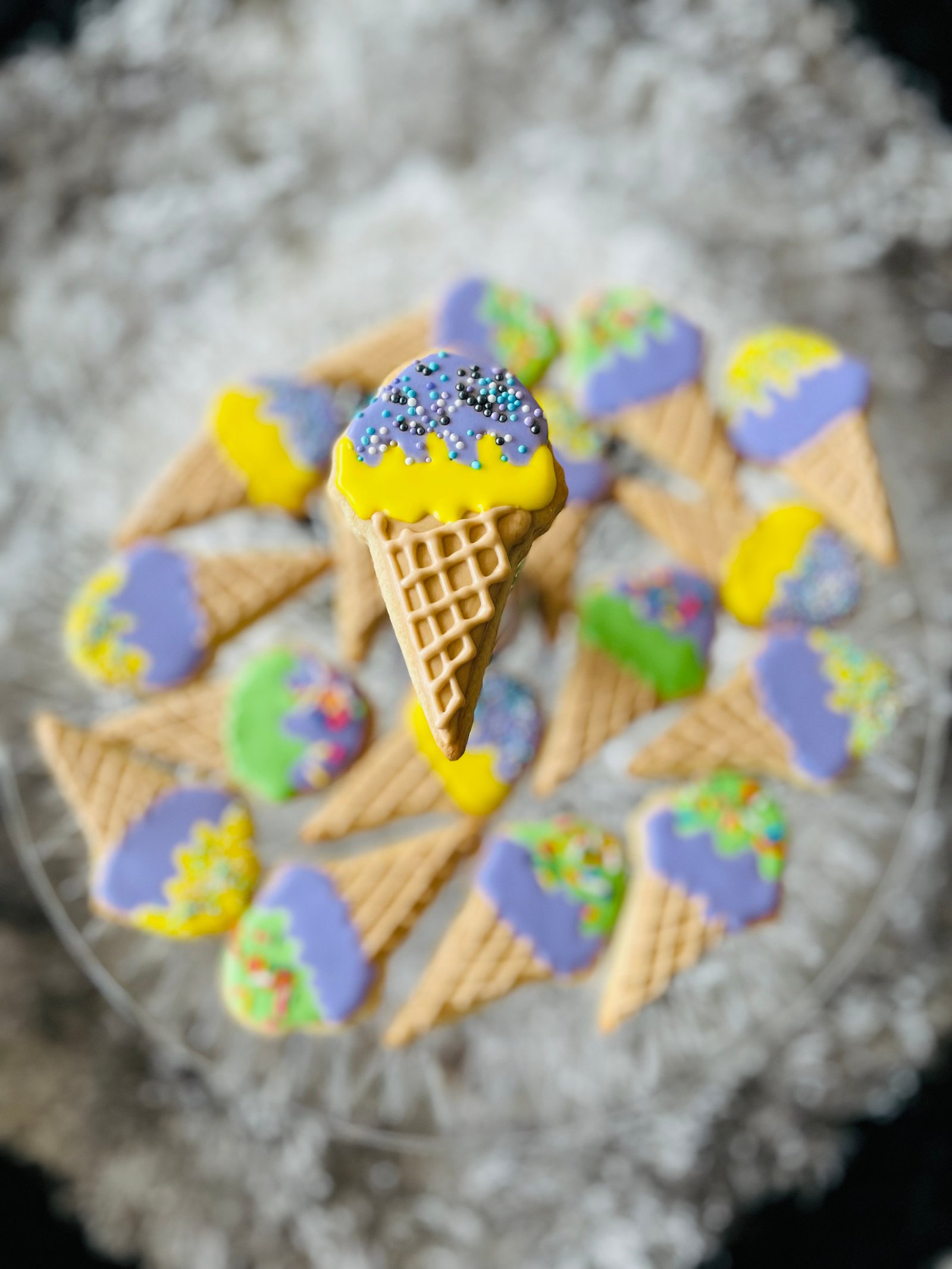 Ice cream cone sugar cookies